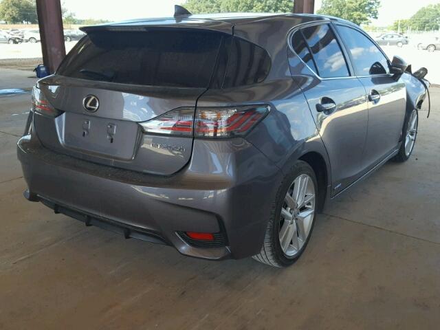 JTHKD5BH0E2180376 - 2014 LEXUS CT 200 GRAY photo 4