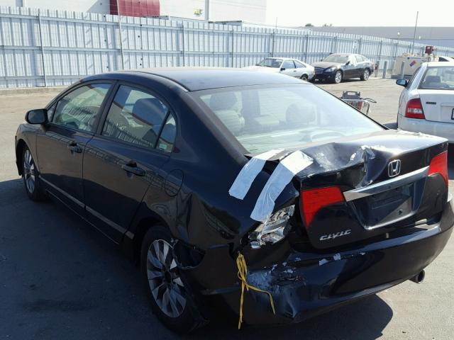 2HGFA16919H337676 - 2009 HONDA CIVIC EXL 黑色 照片 3
