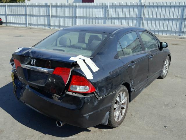2HGFA16919H337676 - 2009 HONDA CIVIC EXL 黑色 照片 4