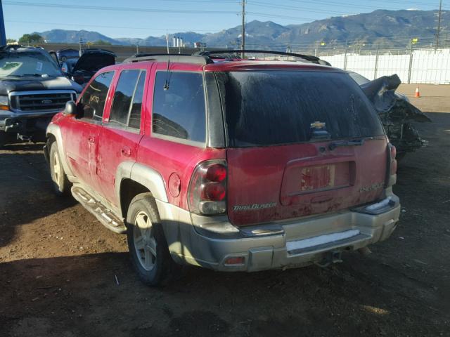 1GNDT13S532330244 - 2003 CHEVROLET TRAILBLAZE MAROON photo 3