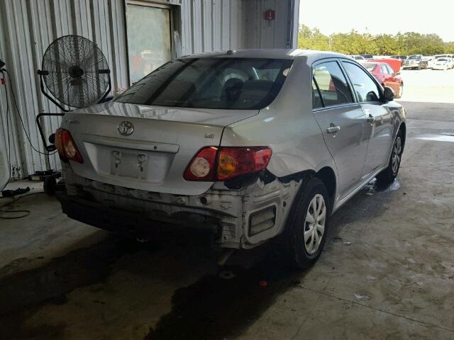 1NXBU4EE8AZ368957 - 2010 TOYOTA COROLLA BA SILVER photo 4