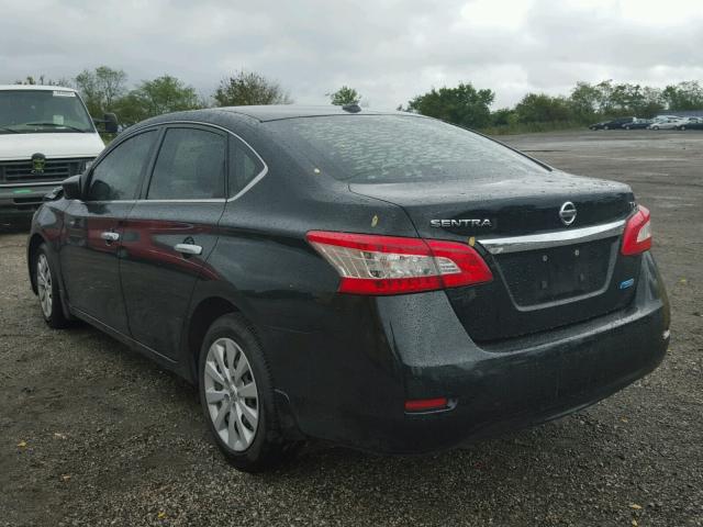 3N1AB7AP0DL742848 - 2013 NISSAN SENTRA S BLACK photo 3