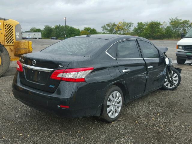 3N1AB7AP0DL742848 - 2013 NISSAN SENTRA S BLACK photo 4