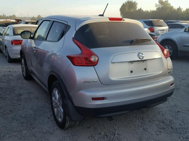 JN8AF5MV0DT206384 - 2013 NISSAN JUKE S SILVER photo 3