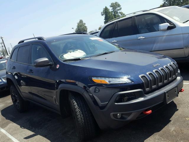 1C4PJMBS8FW759292 - 2015 JEEP CHEROKEE T BLUE photo 1