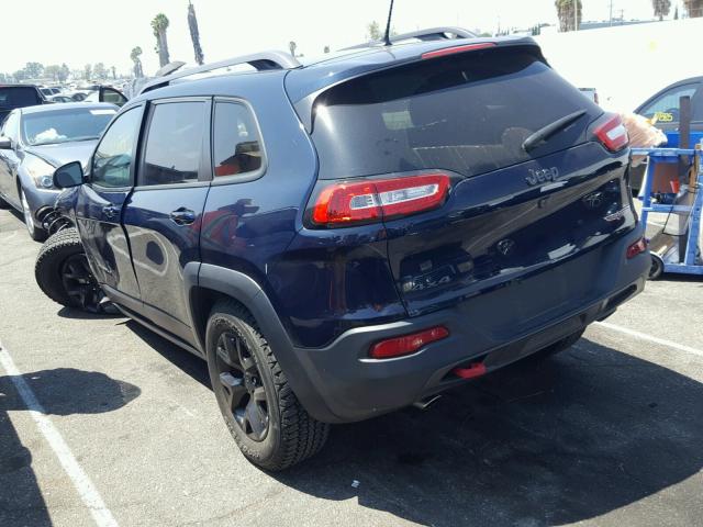 1C4PJMBS8FW759292 - 2015 JEEP CHEROKEE T BLUE photo 3