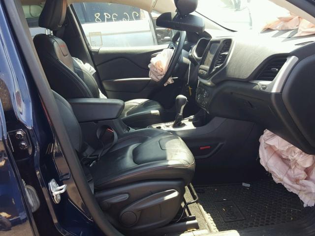 1C4PJMBS8FW759292 - 2015 JEEP CHEROKEE T BLUE photo 5