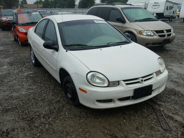 1B3ES46C92D637247 - 2002 DODGE NEON SE WHITE photo 1