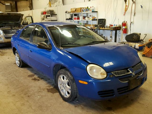 1B3ES56C25D238173 - 2005 DODGE NEON SXT BLUE photo 1