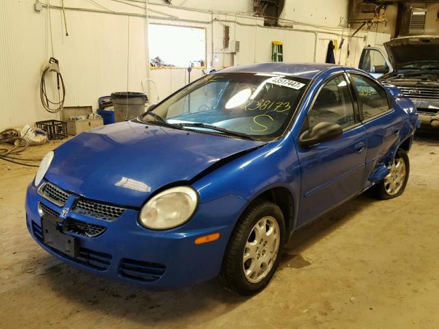 1B3ES56C25D238173 - 2005 DODGE NEON SXT BLUE photo 2