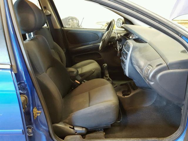 1B3ES56C25D238173 - 2005 DODGE NEON SXT BLUE photo 5