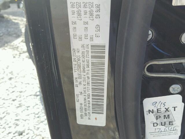 1C4NJDBB9GD718769 - 2016 JEEP COMPASS SP შავი ფოტო 10