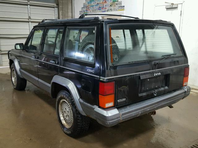 1J4FJ78S7PL589041 - 1993 JEEP CHEROKEE C BLACK photo 3