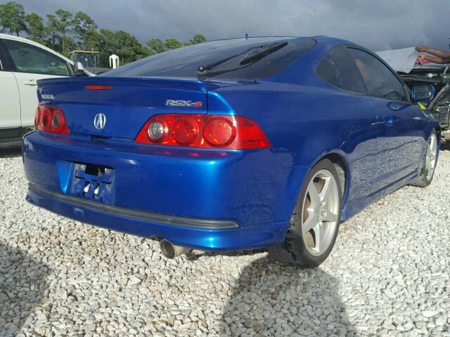 JH4DC53056S004848 - 2006 ACURA RSX TYPE-S BLUE photo 4