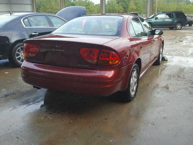 1G3NF52E11C205868 - 2001 OLDSMOBILE ALERO GLS 勃艮第红 照片 4
