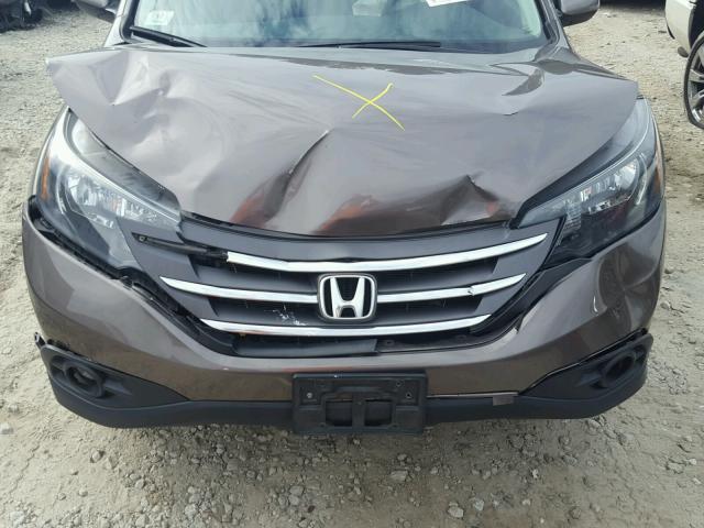 2HKRM4H51EH634043 - 2014 HONDA CR-V EX BROWN photo 7