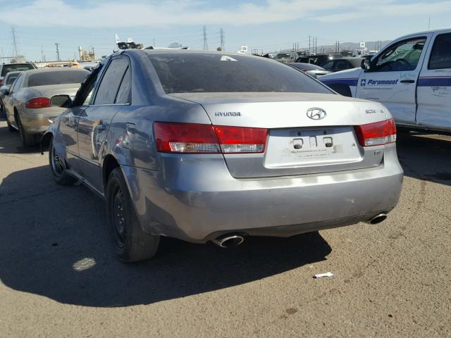 5NPEU46F66H018317 - 2006 HYUNDAI SONATA GRAY photo 3