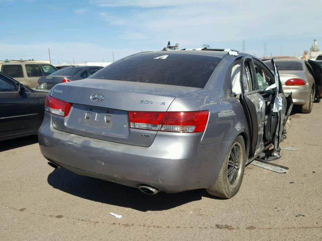 5NPEU46F66H018317 - 2006 HYUNDAI SONATA GRAY photo 4