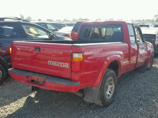 4F4YR16E71TM08228 - 2001 MAZDA B4000 CAB RED photo 4