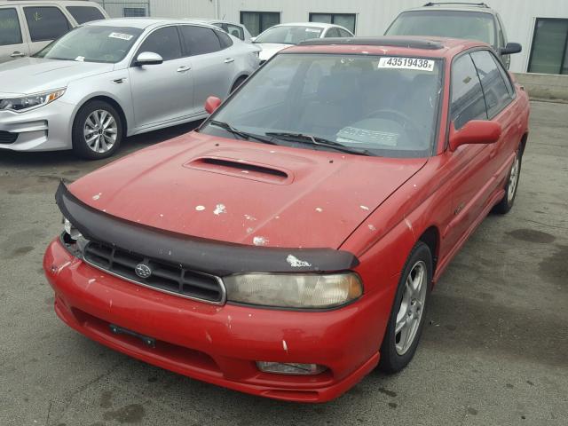 4S3BD6756V7204950 - 1997 SUBARU LEGACY GT RED photo 2