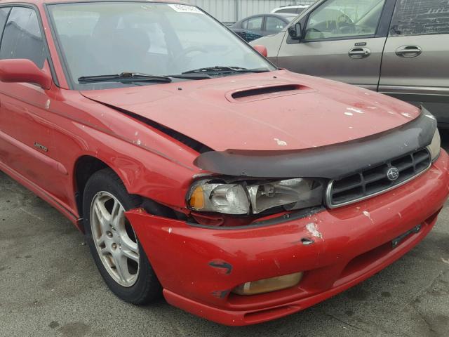 4S3BD6756V7204950 - 1997 SUBARU LEGACY GT RED photo 9