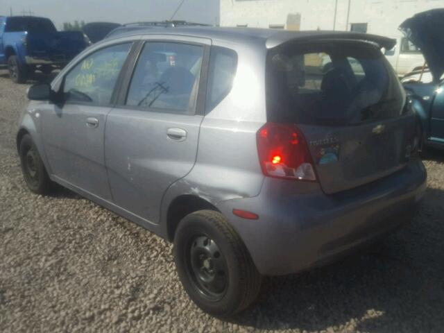 KL1TD66616B657264 - 2006 CHEVROLET AVEO BASE Сұр фото 3