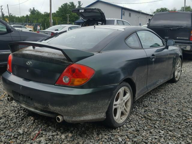 KMHHN65F53U096379 - 2003 HYUNDAI TIBURON GT GREEN photo 4