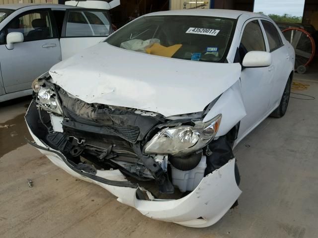 1NXBU40E99Z123801 - 2009 TOYOTA COROLLA BA WHITE photo 2