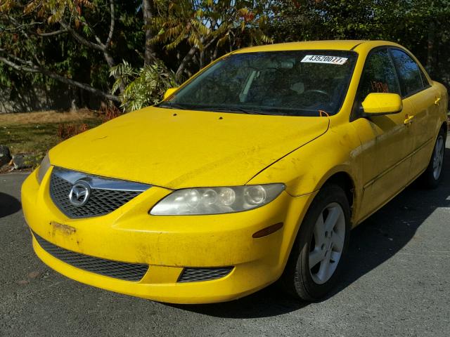 1YVFP80C935M22302 - 2003 MAZDA 6 I YELLOW photo 2