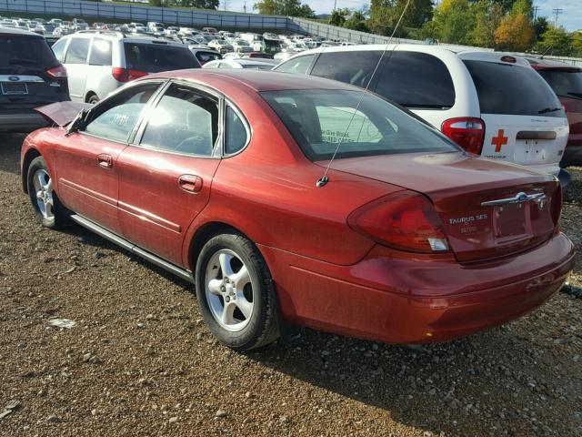 1FAFP55U21G271901 - 2001 FORD TAURUS BURGUNDY photo 3