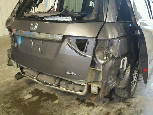 5FNRL5H4XBB009800 - 2011 HONDA ODYSSEY EX GRAY photo 10