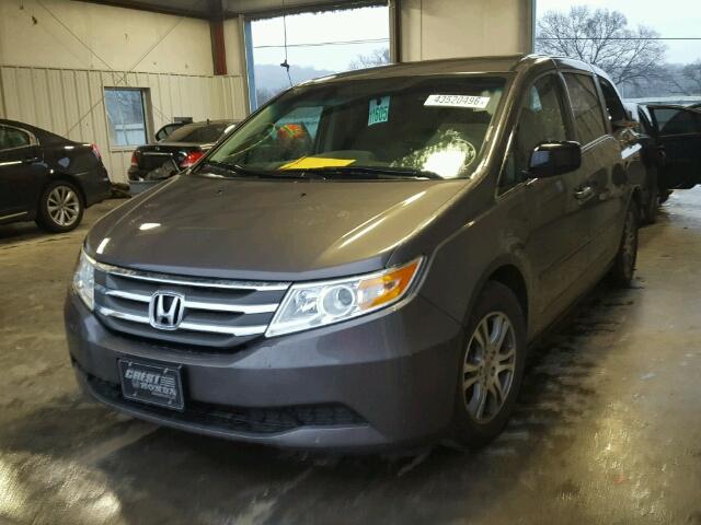 5FNRL5H4XBB009800 - 2011 HONDA ODYSSEY EX GRAY photo 2