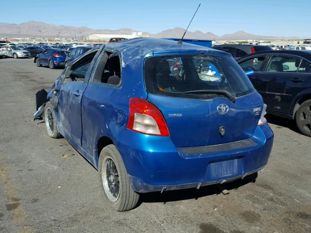 JTDJT923185141522 - 2008 TOYOTA YARIS BLUE photo 3