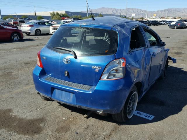 JTDJT923185141522 - 2008 TOYOTA YARIS BLUE photo 4