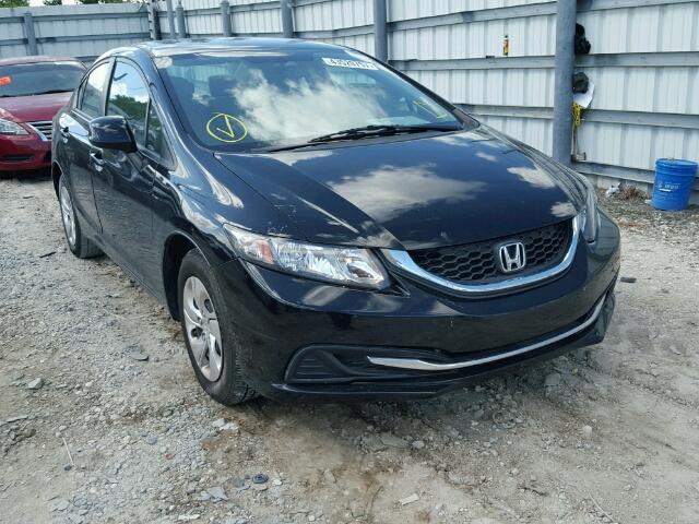 19XFB2F53DE090048 - 2013 HONDA CIVIC LX BLACK photo 1