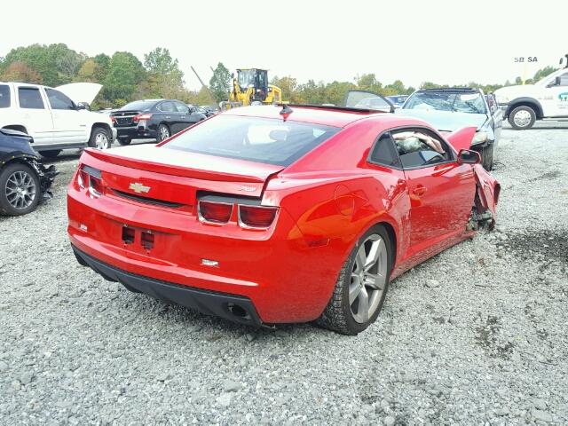 2G1FB1EV9A9107465 - 2010 CHEVROLET CAMARO LT RED photo 4