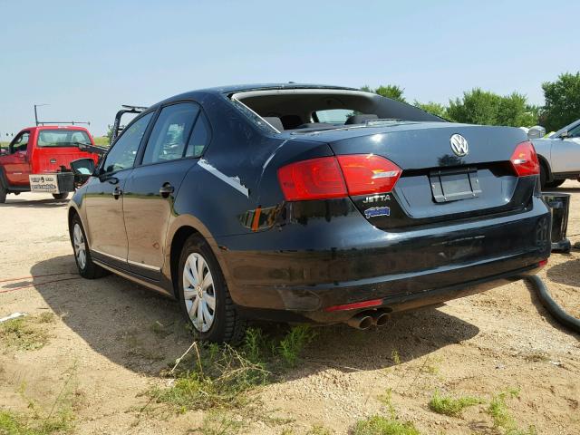 3VW1K7AJ9CM351857 - 2012 VOLKSWAGEN JETTA BASE Սև լուսանկար 3