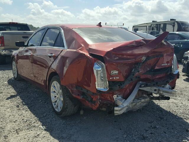 1G6AR5SX7E0145144 - 2014 CADILLAC CTS LUXURY RED photo 3