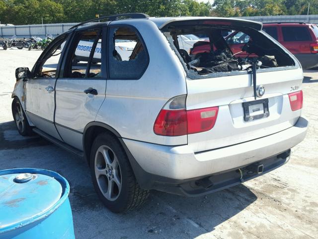 5UXFA53572LP28412 - 2002 BMW X5 3.0I SILVER photo 3