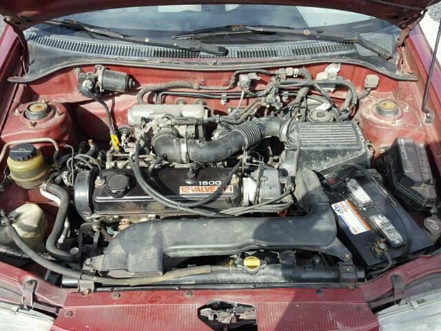 JT2EL43S5P0299277 - 1993 TOYOTA TERCEL DX RED photo 7