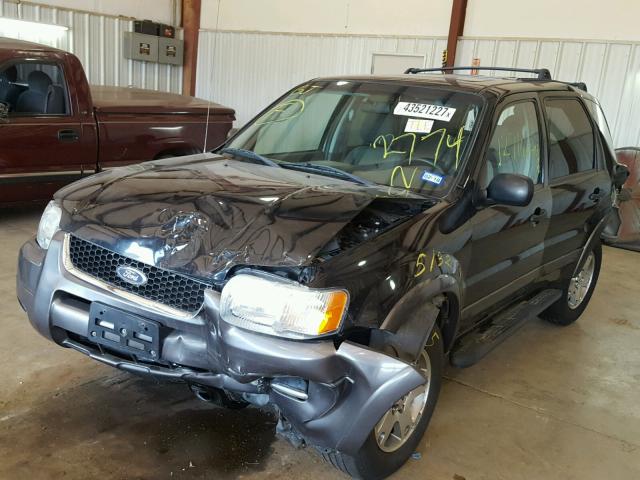 1FMYU03174KB62774 - 2004 FORD ESCAPE BLACK photo 2