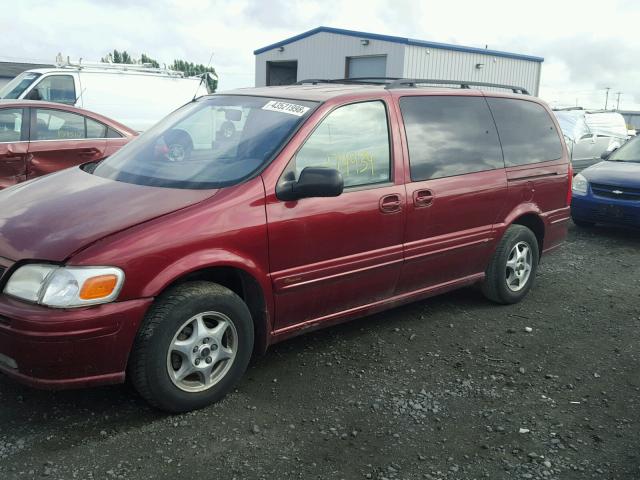 1GHDX13E4YD346707 - 2000 OLDSMOBILE SILHOUETTE MAROON photo 2