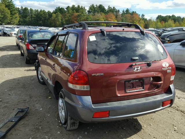 KM8SC13E85U866943 - 2005 HYUNDAI SANTA FE G RED photo 3