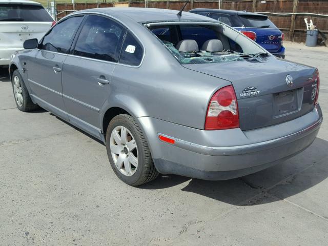 WVWTH63B33P192838 - 2003 VOLKSWAGEN PASSAT GLX GRAY photo 3