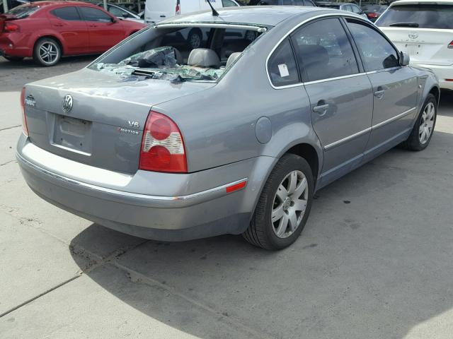 WVWTH63B33P192838 - 2003 VOLKSWAGEN PASSAT GLX GRAY photo 4
