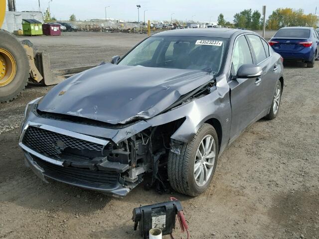 JN1BV7AR3EM680561 - 2014 INFINITI Q50 BASE Темно-сірий фото 2