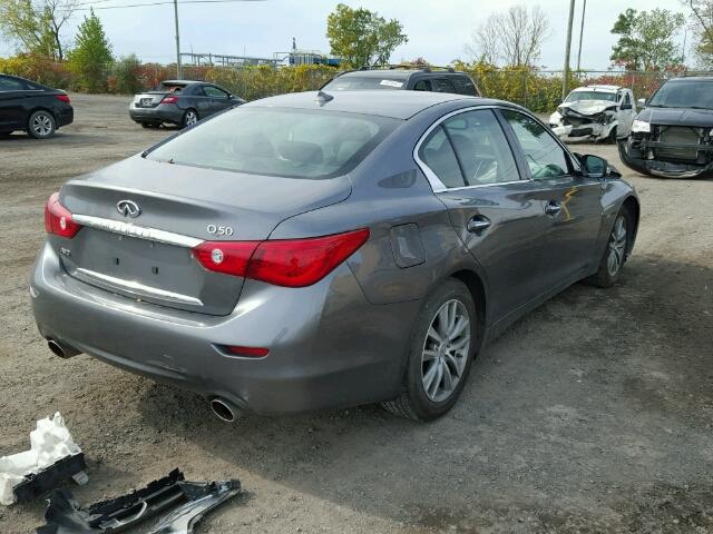 JN1BV7AR3EM680561 - 2014 INFINITI Q50 BASE Темно-сірий фото 4