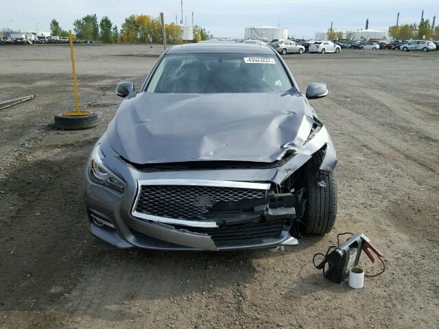 JN1BV7AR3EM680561 - 2014 INFINITI Q50 BASE CHARCOAL photo 9