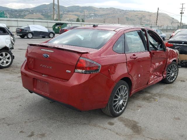 1FAHP3GNXBW113672 - 2011 FORD FOCUS SES RED photo 4