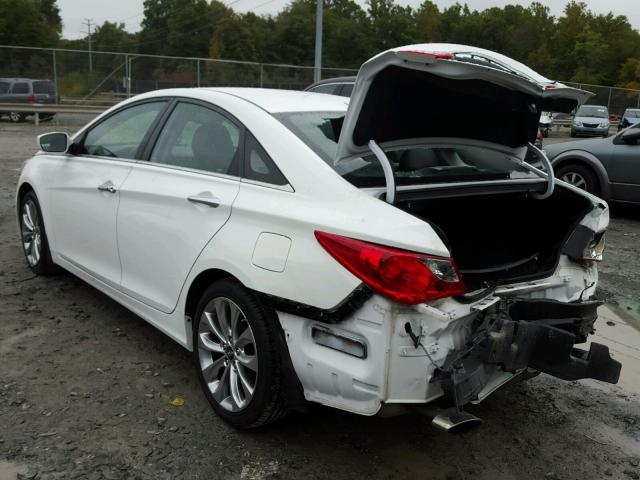 5NPEC4AC1DH805284 - 2013 HYUNDAI SONATA SE WHITE photo 3